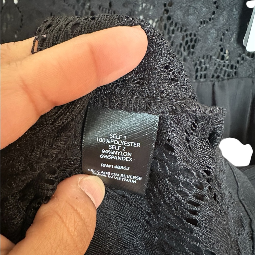 Torrid Lace with Chiffon Overlay Blouse NWT - Picture 8 of 12